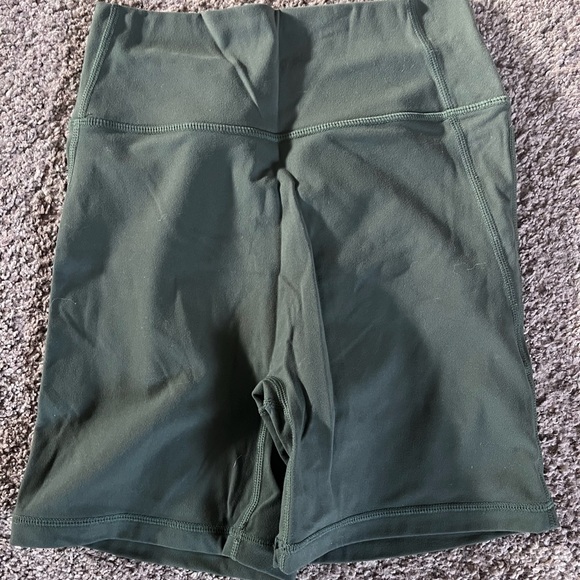 Cara Loren Pants - Cara Loren Green Biker Shorts